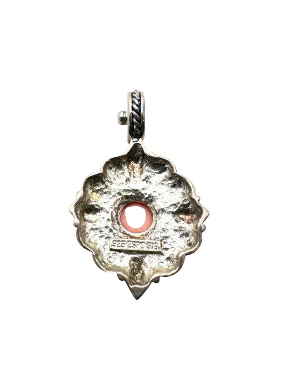 Joseph Esposito Coral Sterling Silver Magnetic Pendant for Necklace - Picture 3 of 3
